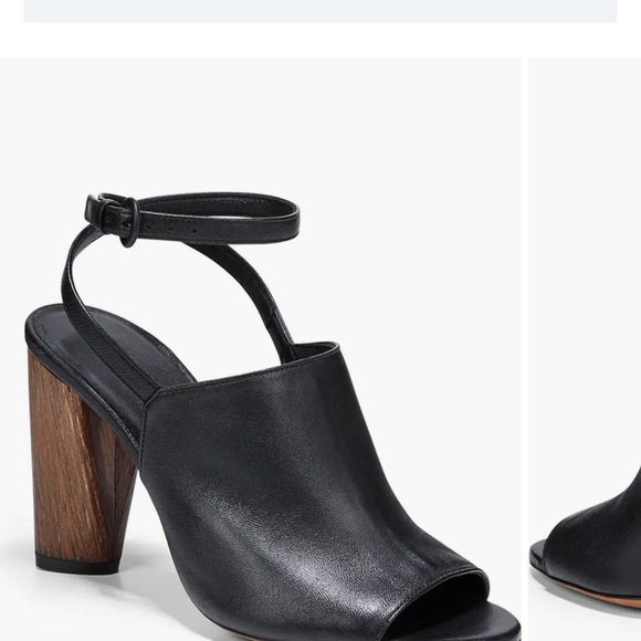 Vince Palero Block Heel Sandal black leather size 9 - Picture 2 of 8